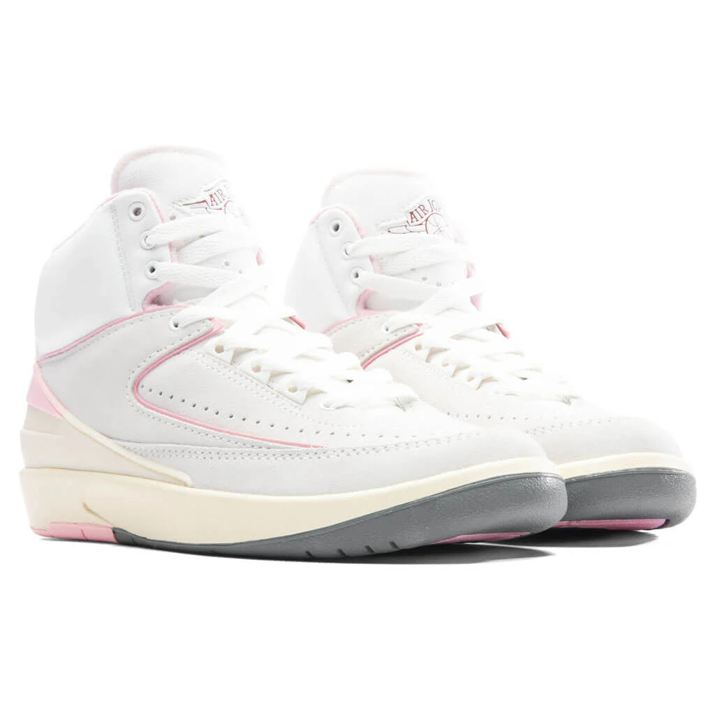 Womens Air Jordan 2 Retro Soft Pink Summit White Gym Red Medium Soft Pink