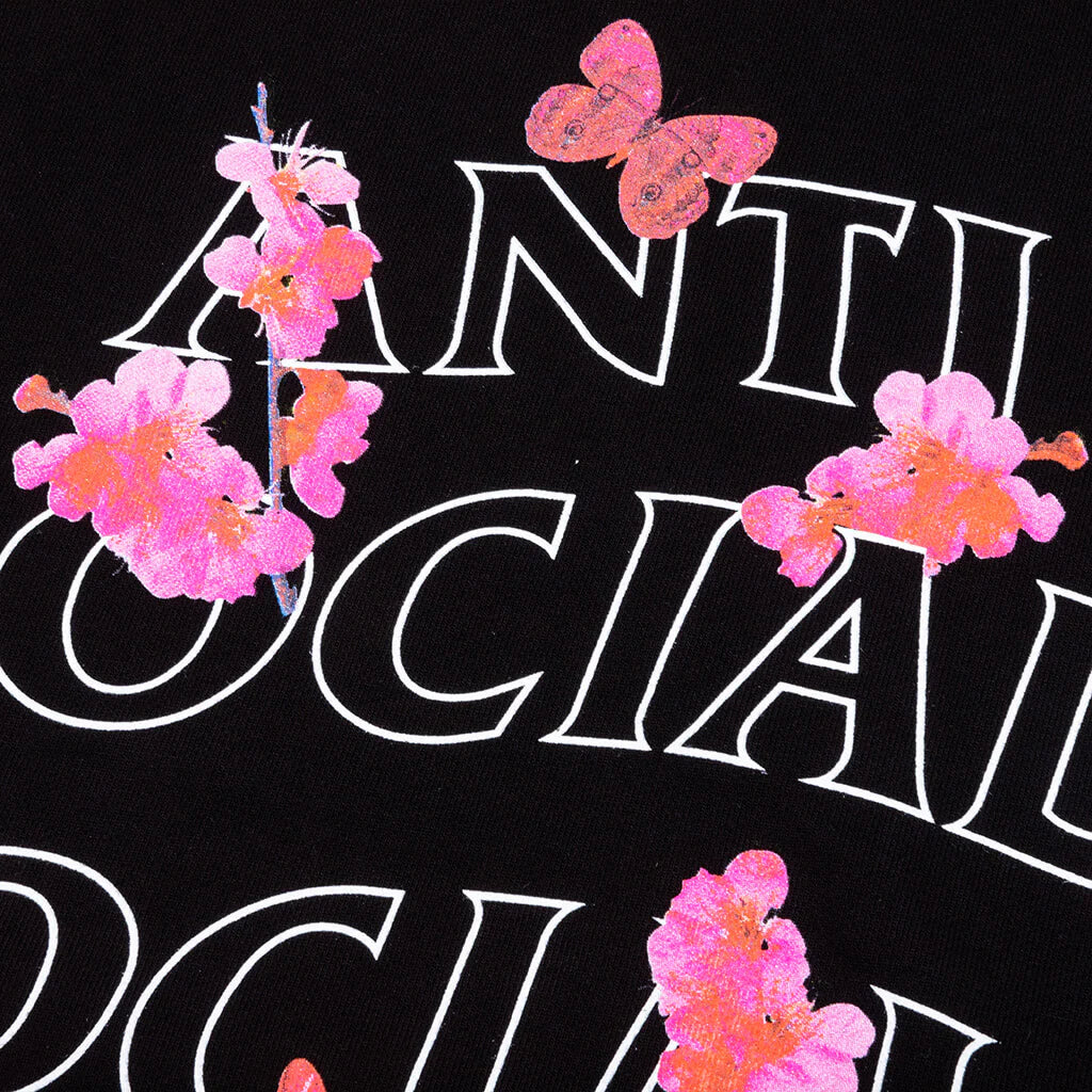 Contrast Stitch Hoodie Black