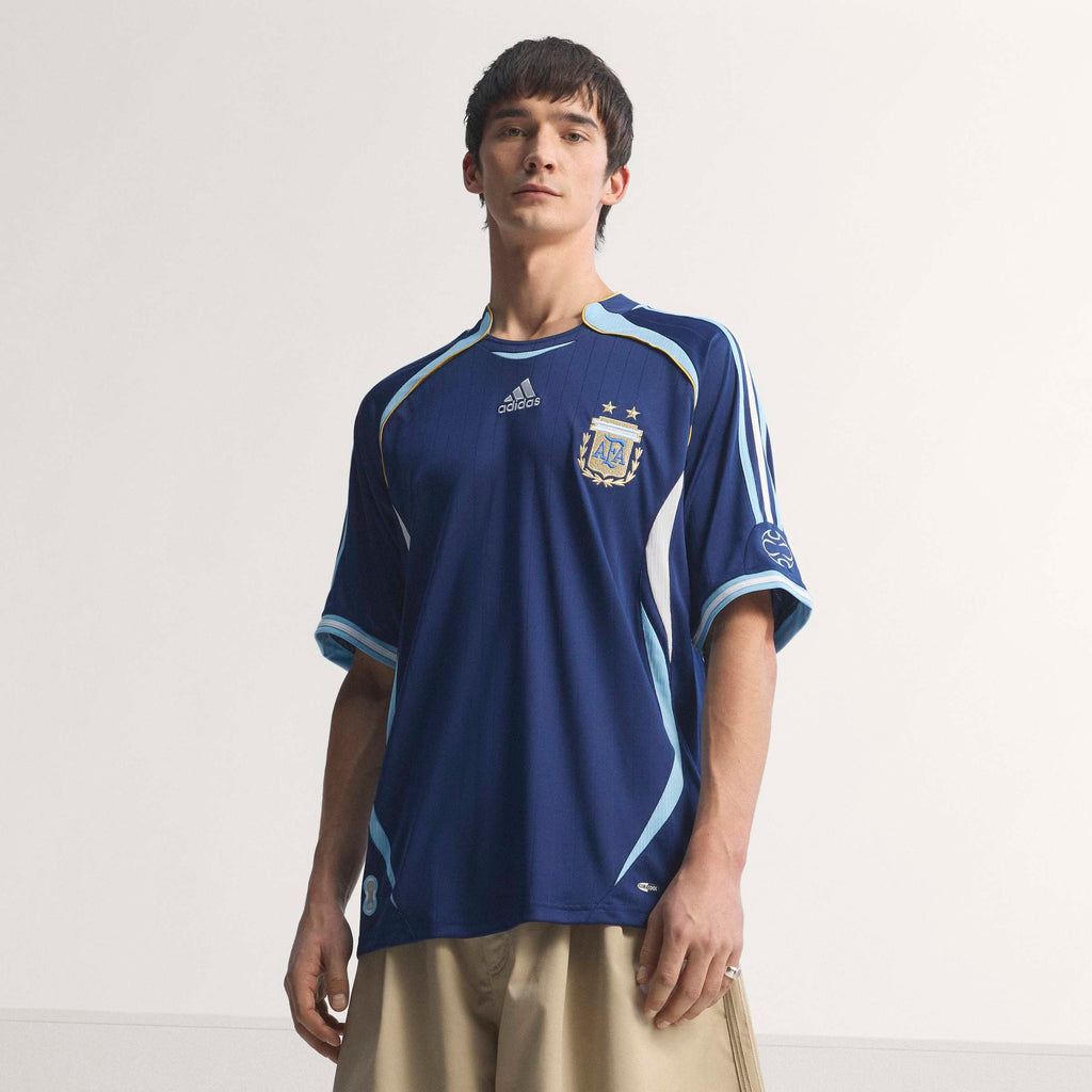 adidas Argentina Away Mens Soccer Jersey 2006 Dark Blue