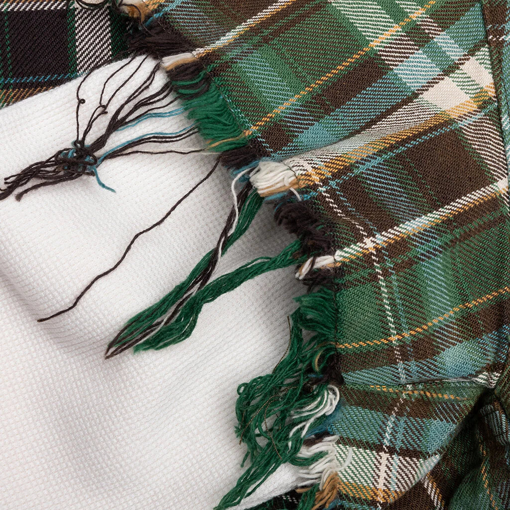 Bender Cut Off Flannel Green Plaid