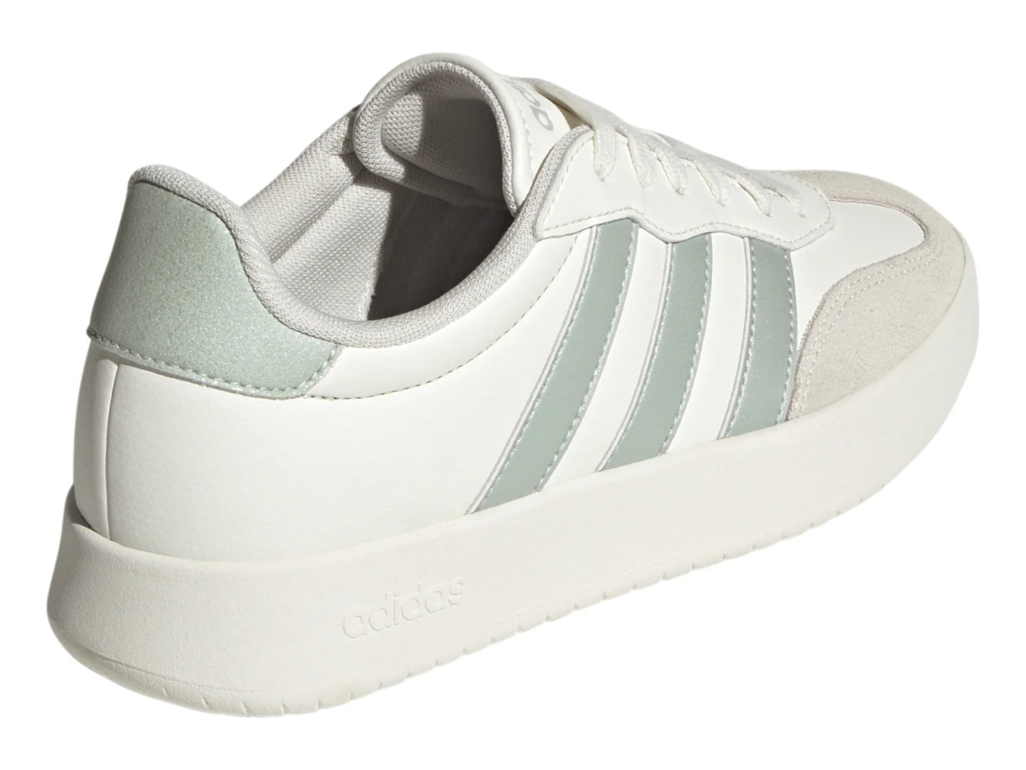 Tenis Adidas Bareda Blanco y Verde Metálico para Mujer