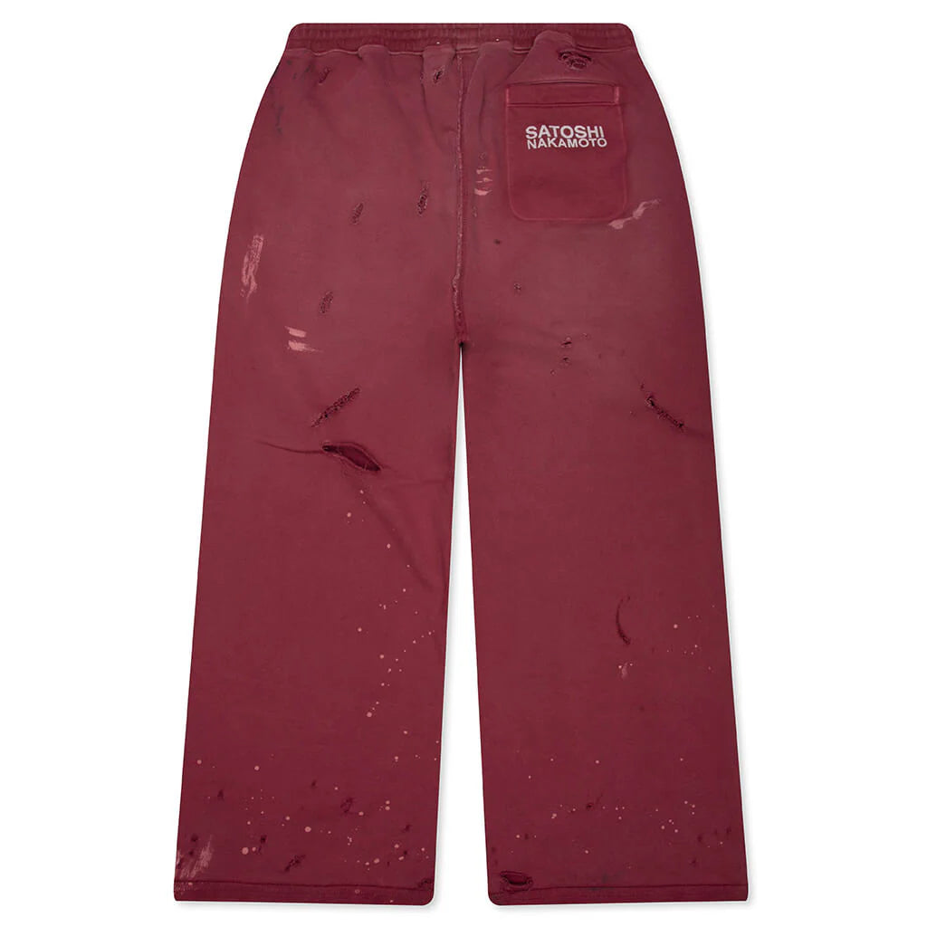 Luke Fleece Sweatpants Burgundy