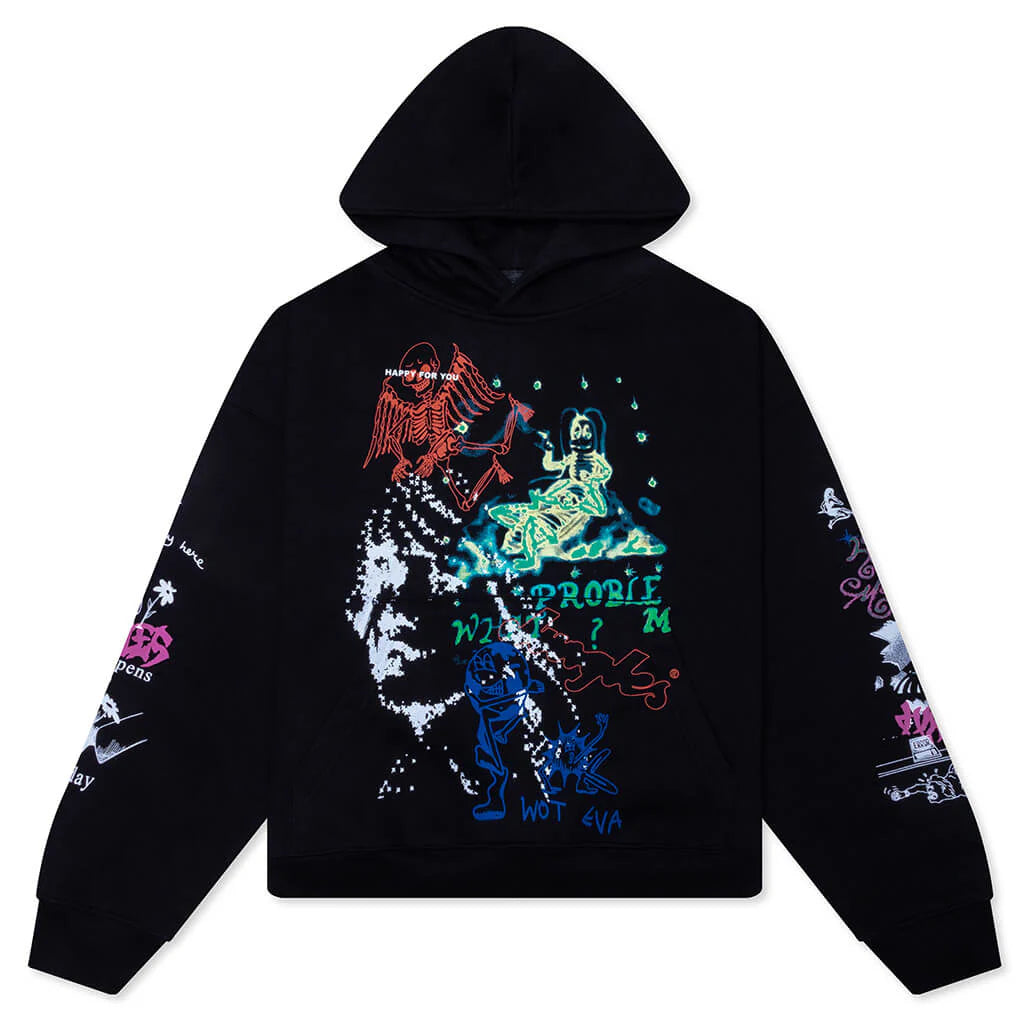 Winter 25 Test Print Hoodie Black