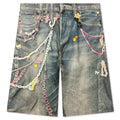 Loose Fit Denim shorts Fn Mn Shor000264 Mid Blue