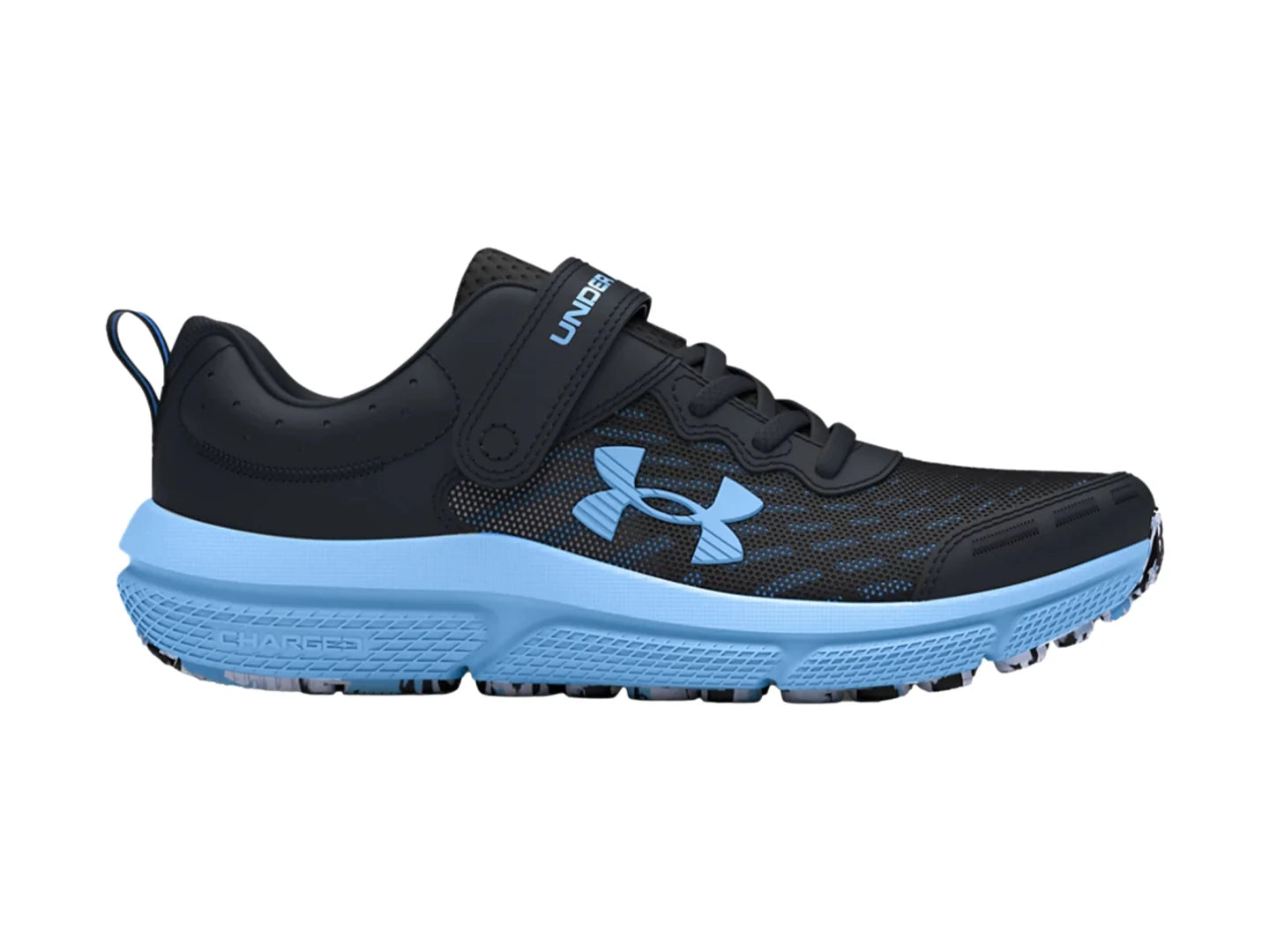 Tenis Under Armour BPS Assert 10 Negro y Azul para Niño