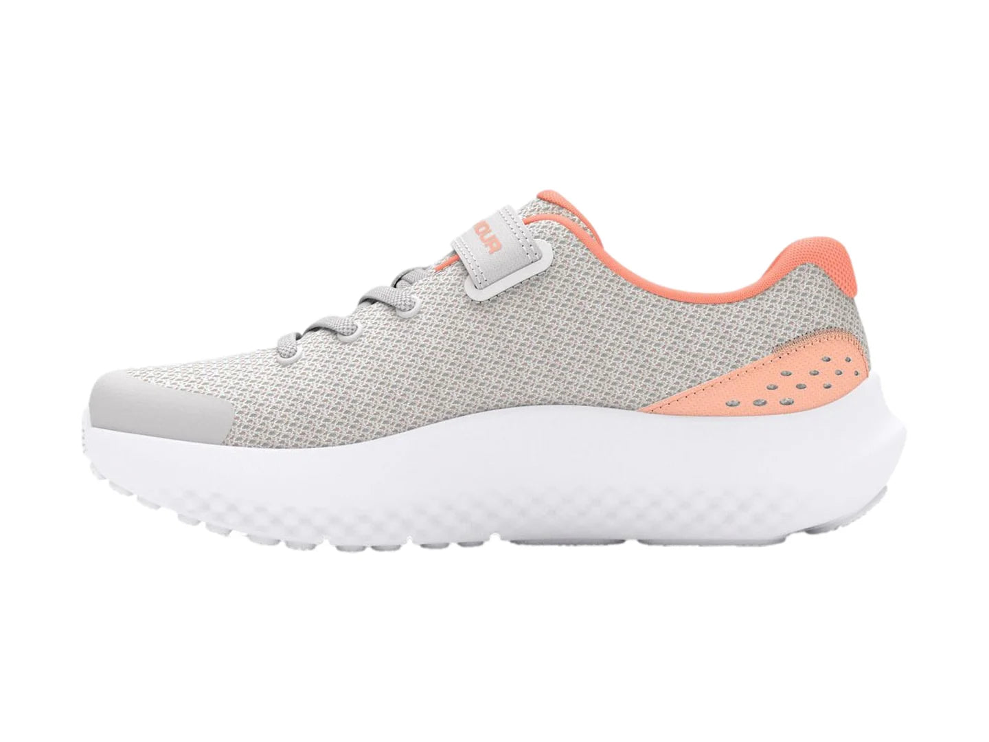 Tenis Under Armour GPS Surge 4 Gris y Rosa para Niña