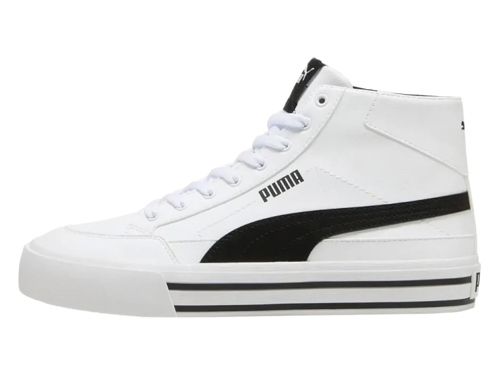 Tenis PUMA Court Classic Vulc Mid Blanco y Negro para Hombre