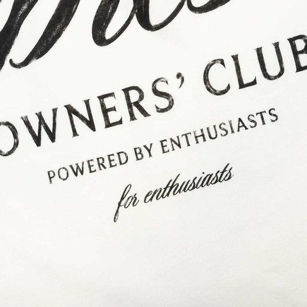 Owners Club Script T Shirt Flat White