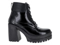 Botines de Charol Corrugado Negro Luna Rosa para Mujer