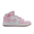 Air Jordan 1 Mid GS Pink Foam White Fire Red