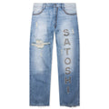 Studded Cowboy Denim Blue Denim