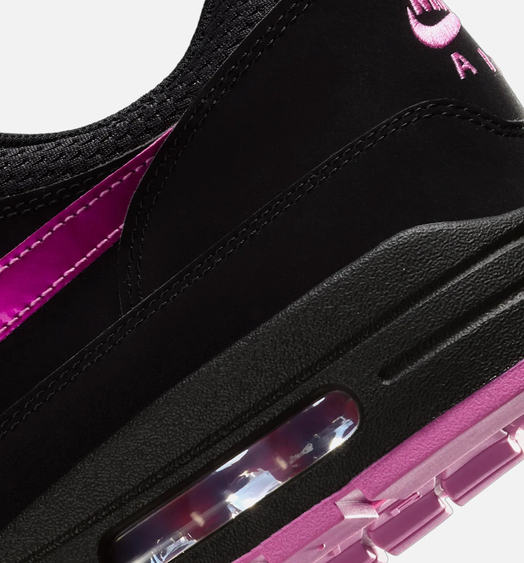 Air Max 1 Premium Mens Lifestyle Shoe Black Playful Pink Red