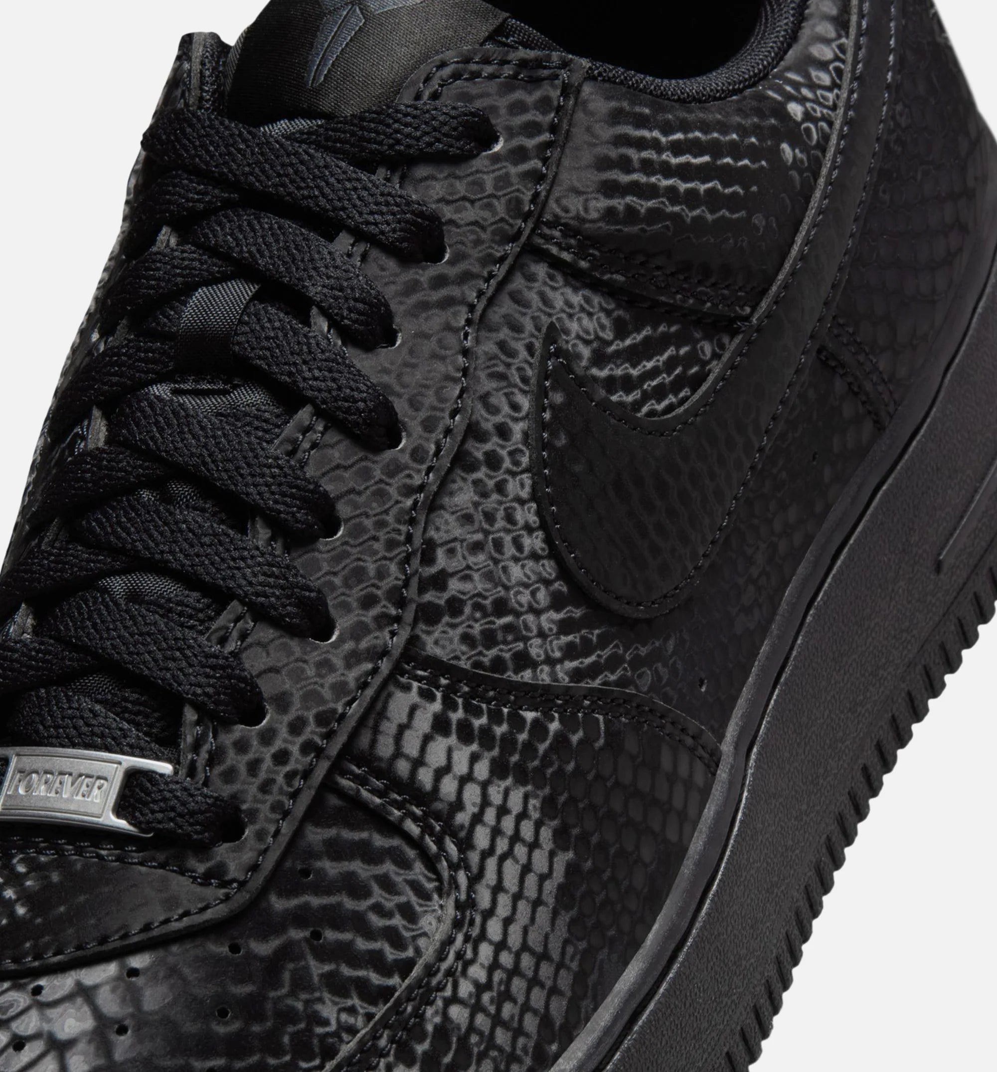 Kobe Air Force 1 Low Triple Black Mens Lifestyle Shoe Black Black