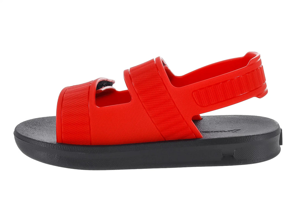 Sandalias Rider Street Papete Negro y Rojo para Niño