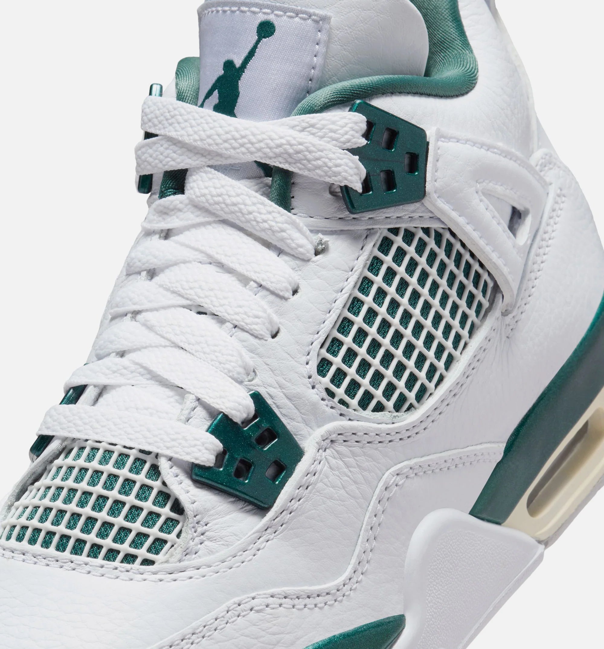 Air Jordan 4 Retro Oxidized Green Grade School Lifestyle Shoe White Oxidized Green White Neutral Grey Free Shipping