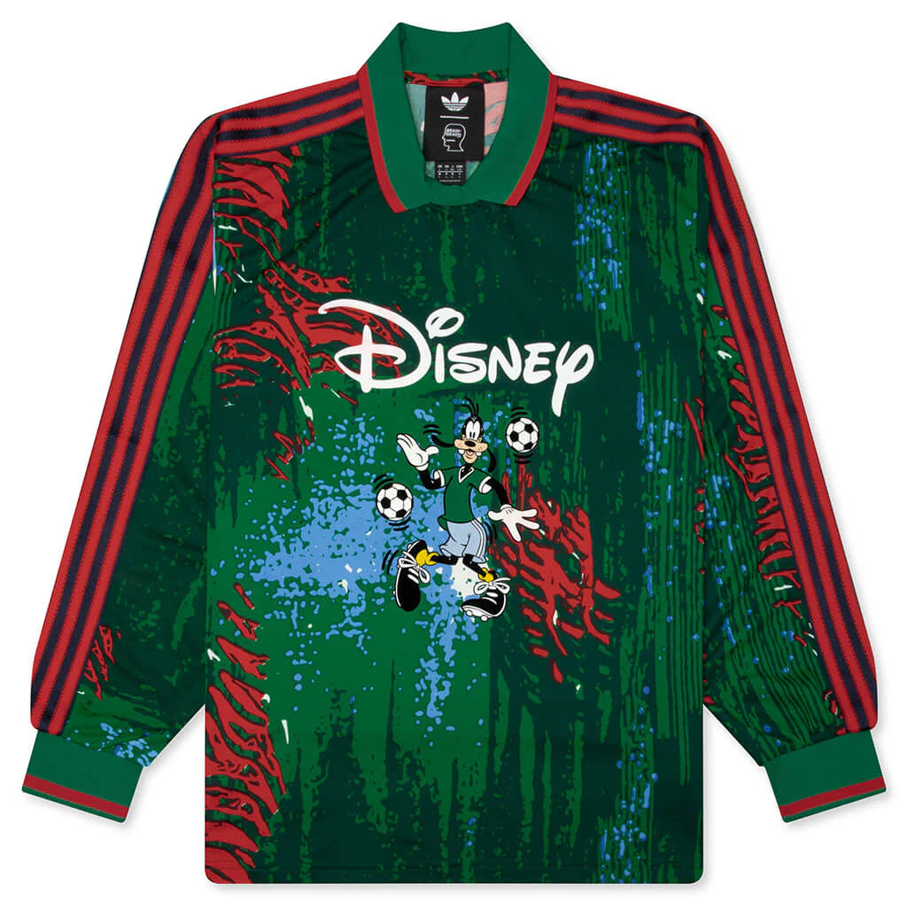 adidas Originals x Brain Dead by Disney Long Sleeve Jersey Red Bold Green Blue