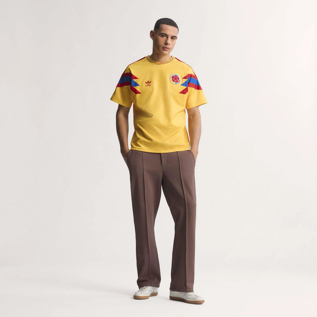 adidas Colombia Away Mens Soccer Jersey 1990 Gold