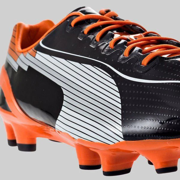 PUMA evoSPEED 1 FG Soccer Cleats Black White Orange