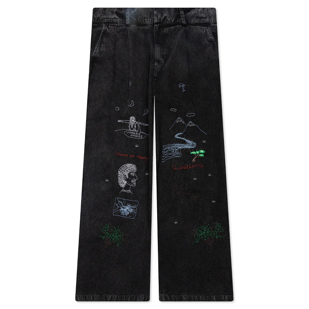 Questions Pleated Pant Black