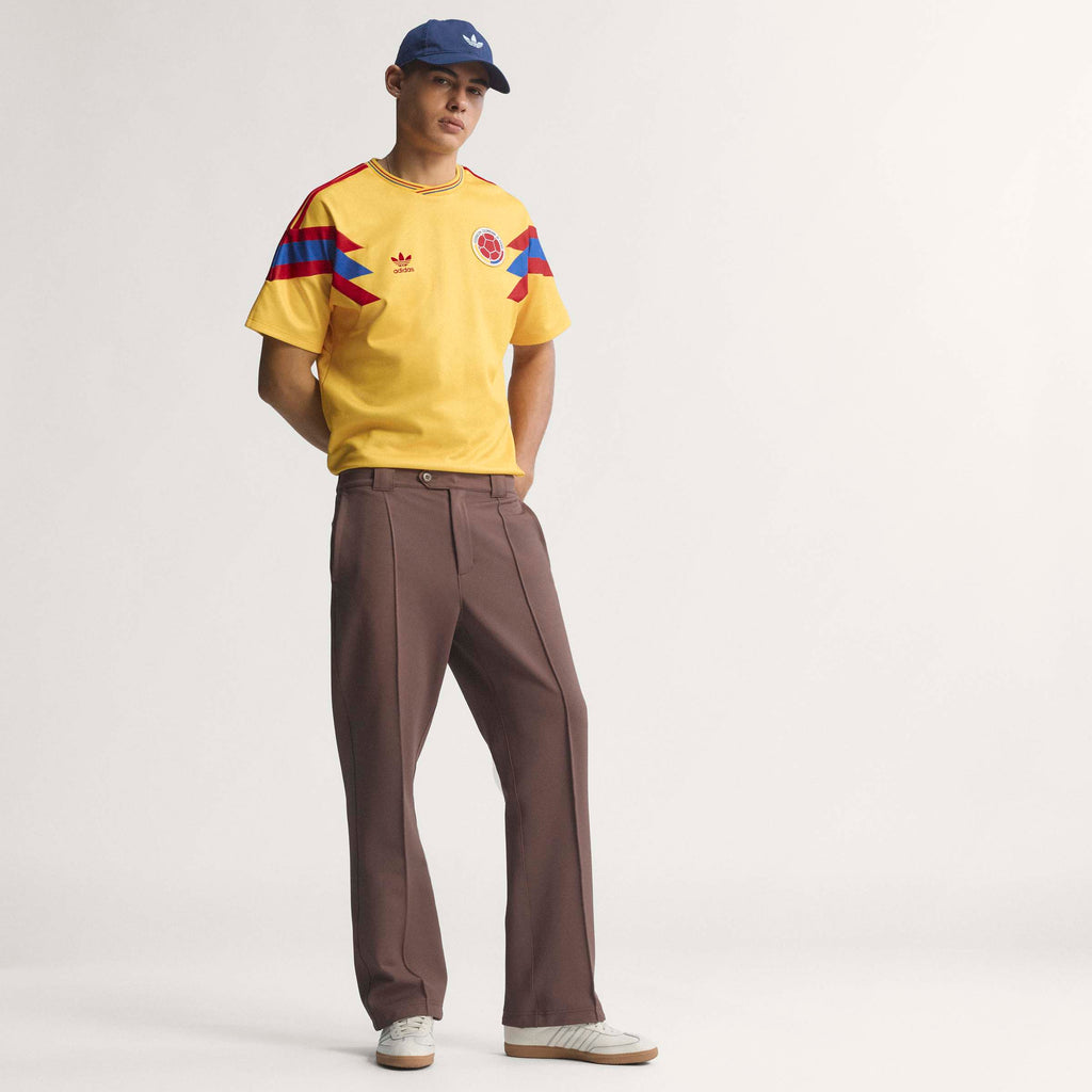 adidas Colombia Away Mens Soccer Jersey 1990 Gold