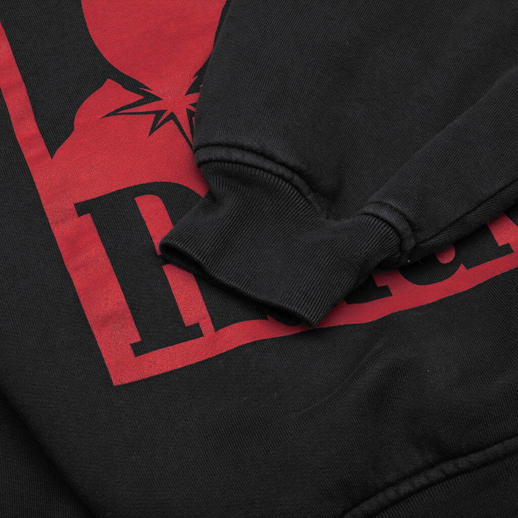 Moonlight Badge Full Zip Hoodie Vintage Black