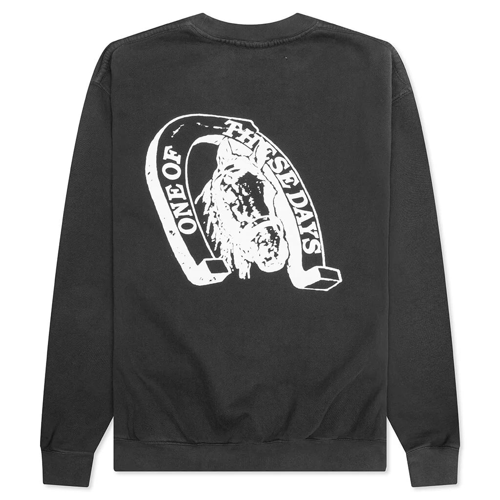 Lucky Number 73 Crewneck Washed Black