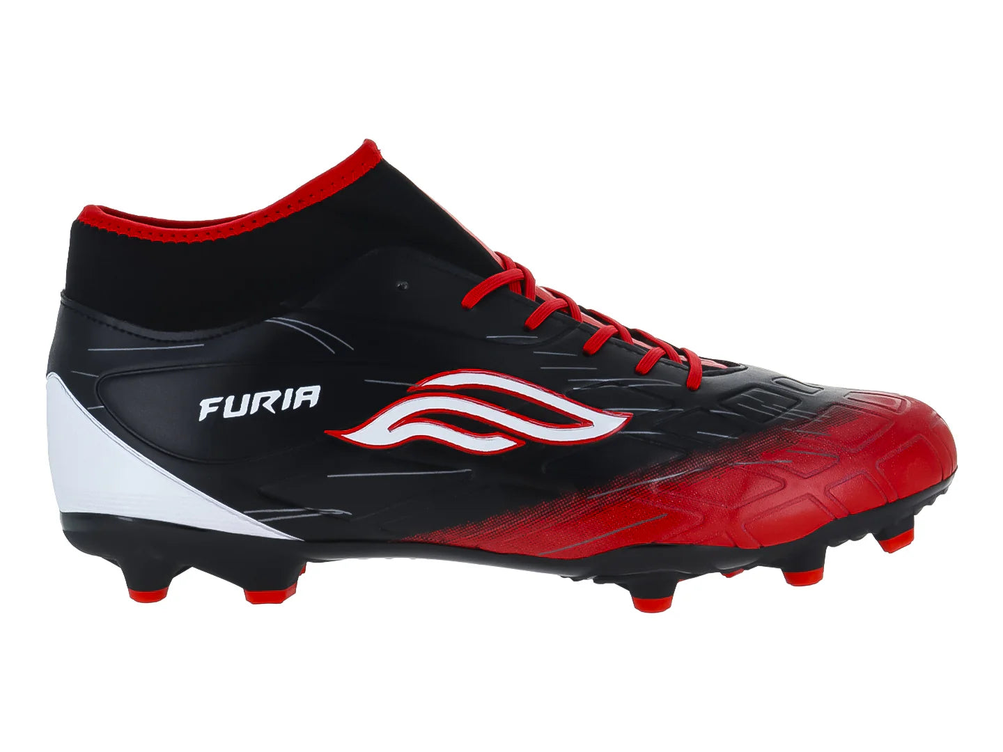 Tenis Taquetes Furia Speed Negro con Rojo para Hombre