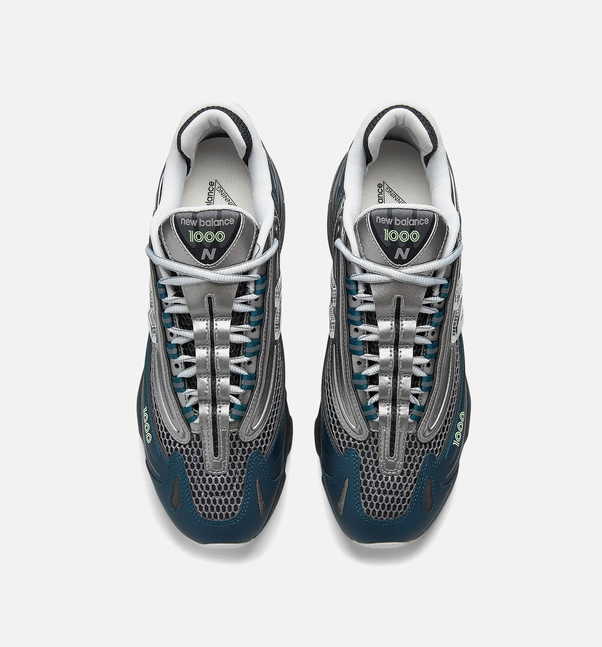 1000 Mens Lifestyle Shoe Deep Ocean Dark Silver Metallic Mint Flash