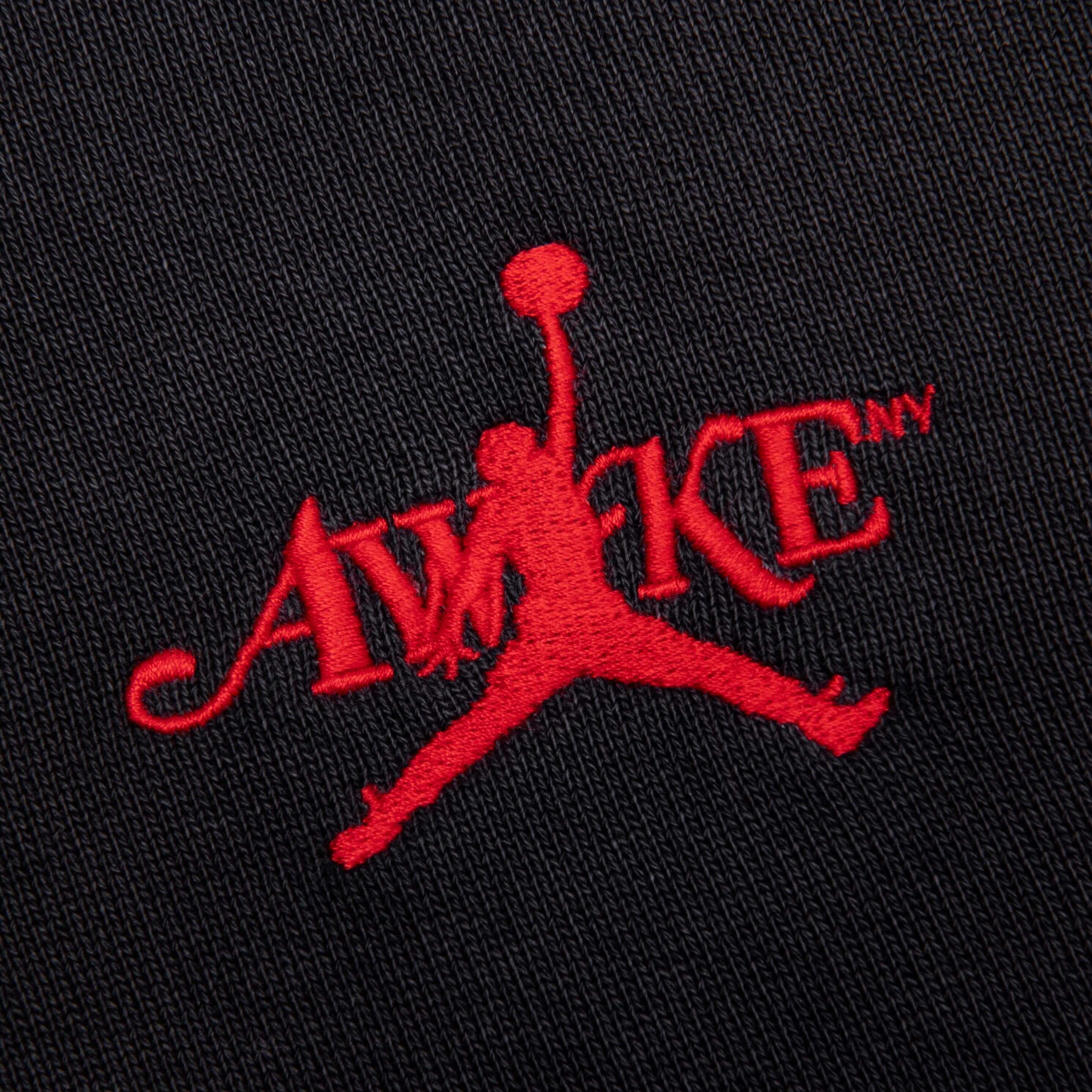 Awake NY x Jordan Fleece Hoodie Black Sail University Red
