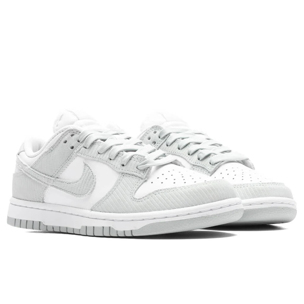 Womens Dunk Low White Light Silver