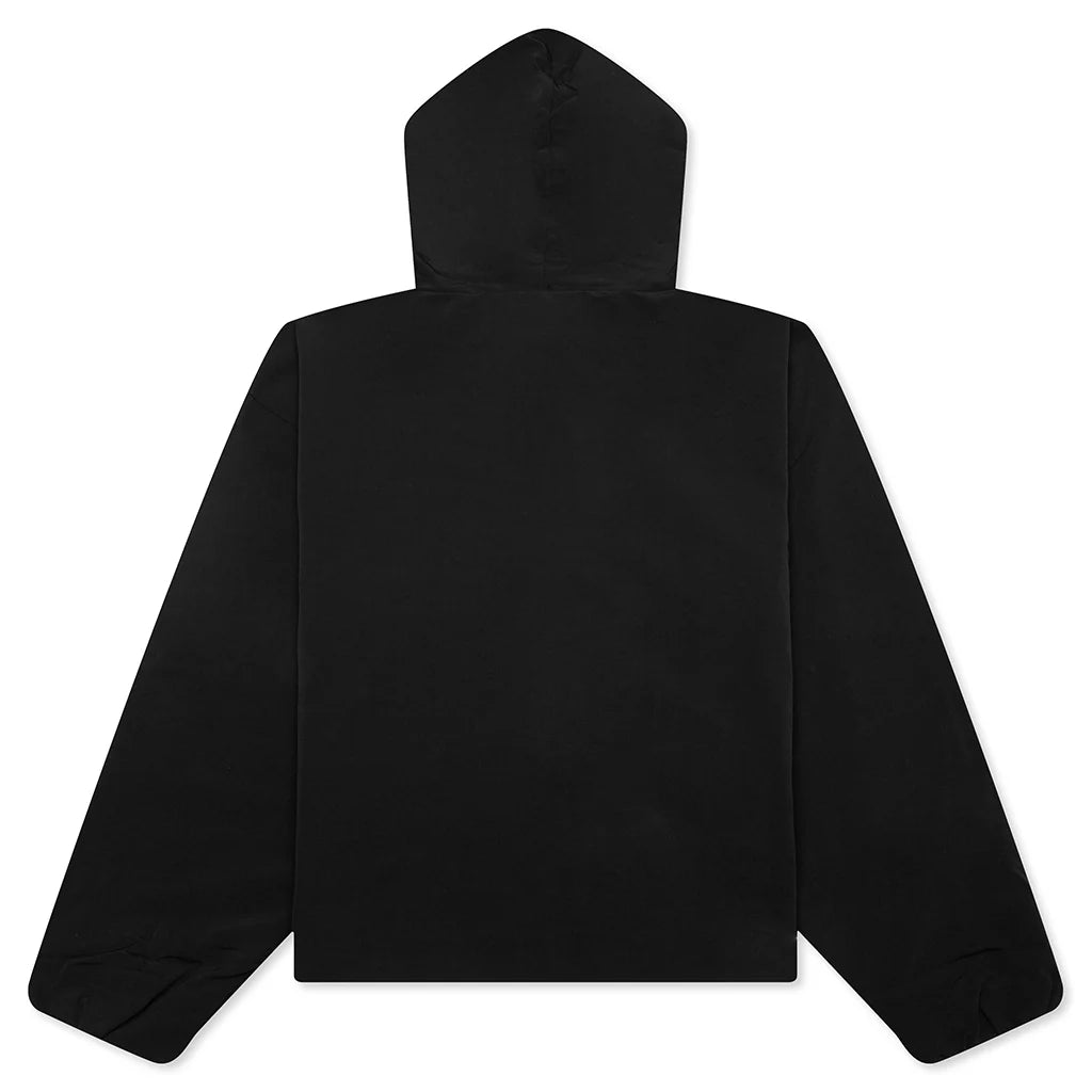 Military Nylon Hooded Anorak Black