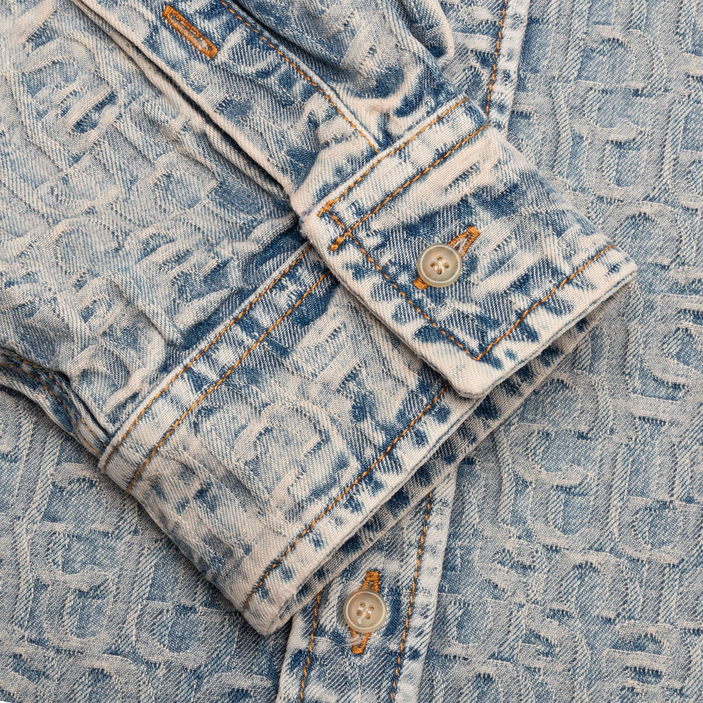Monogram Shirt Blue Beige