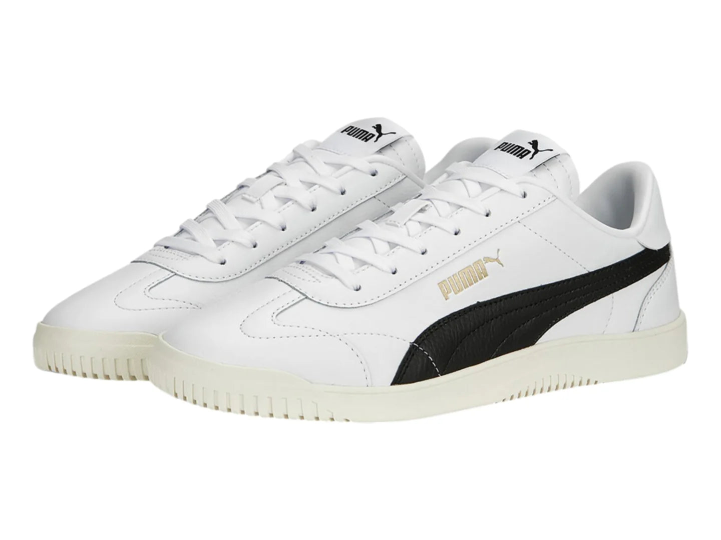 Tenis PUMA Club 5V5 Blanco Negro y Oro para Hombre