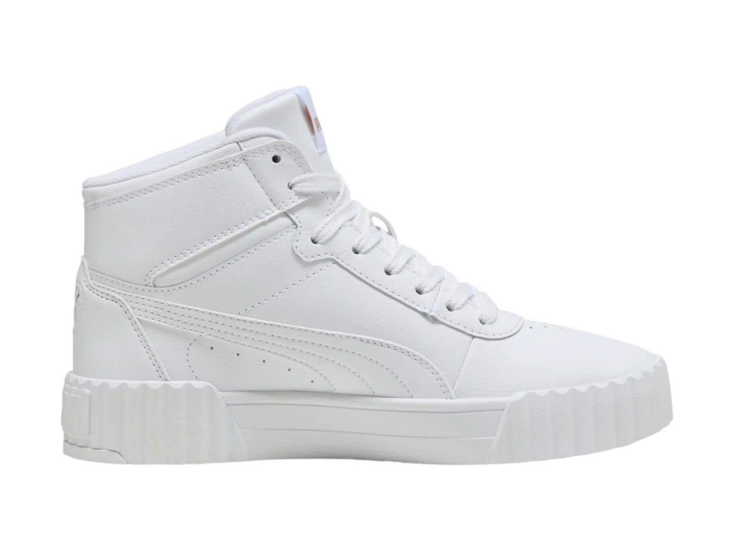 Tenis Puma Carina 30 Blanco y Oro para Mujer