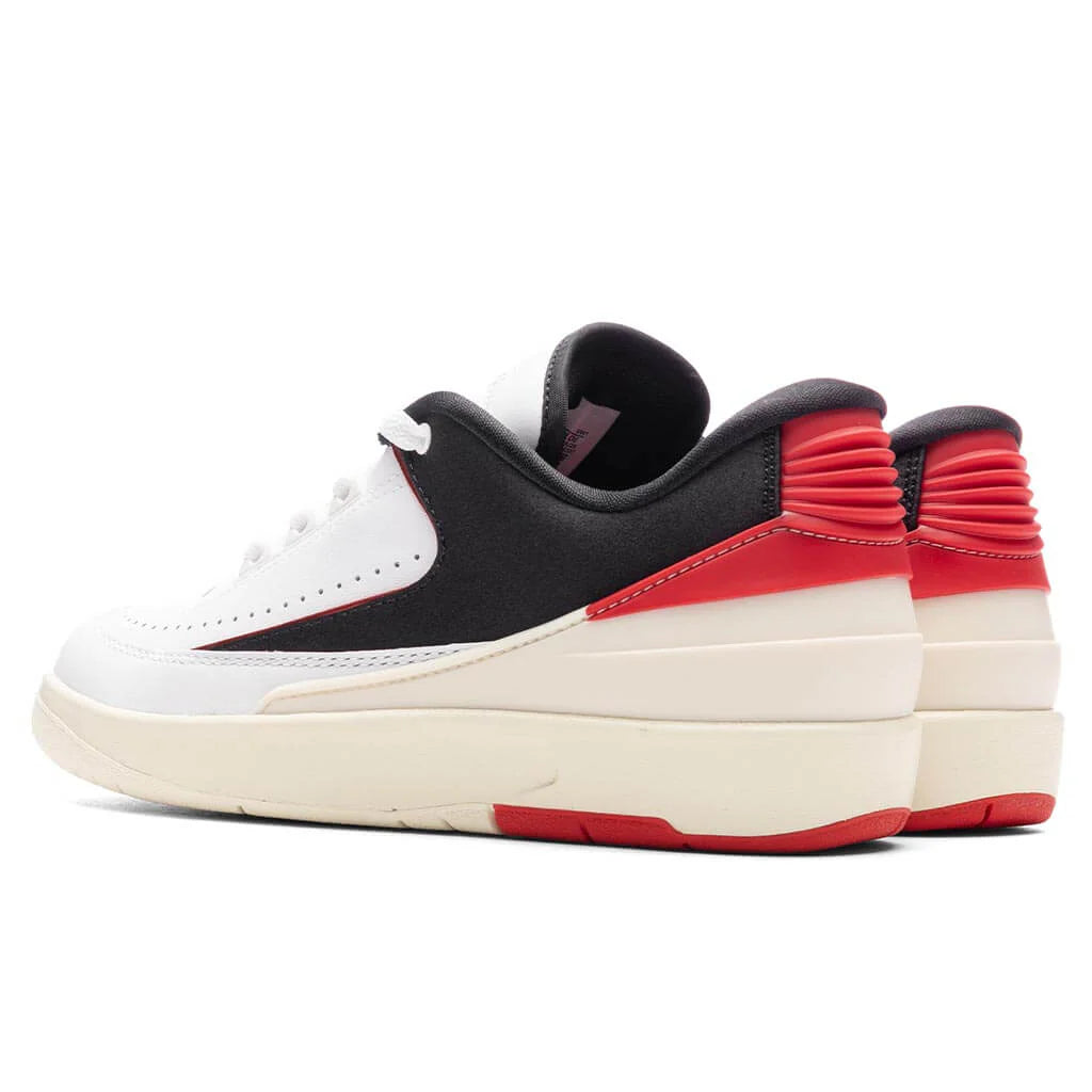 Womens Air Jordan 2 Retro Low White University Red Coconut Milk
