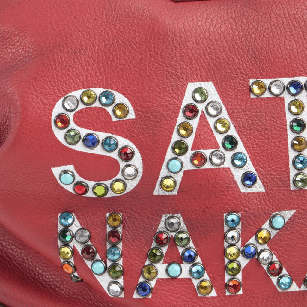 Studded Weekender Bag Red