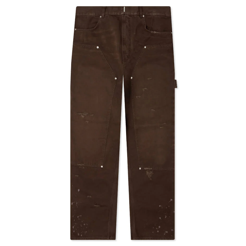 Studded Carpenter Pants Dark Brown