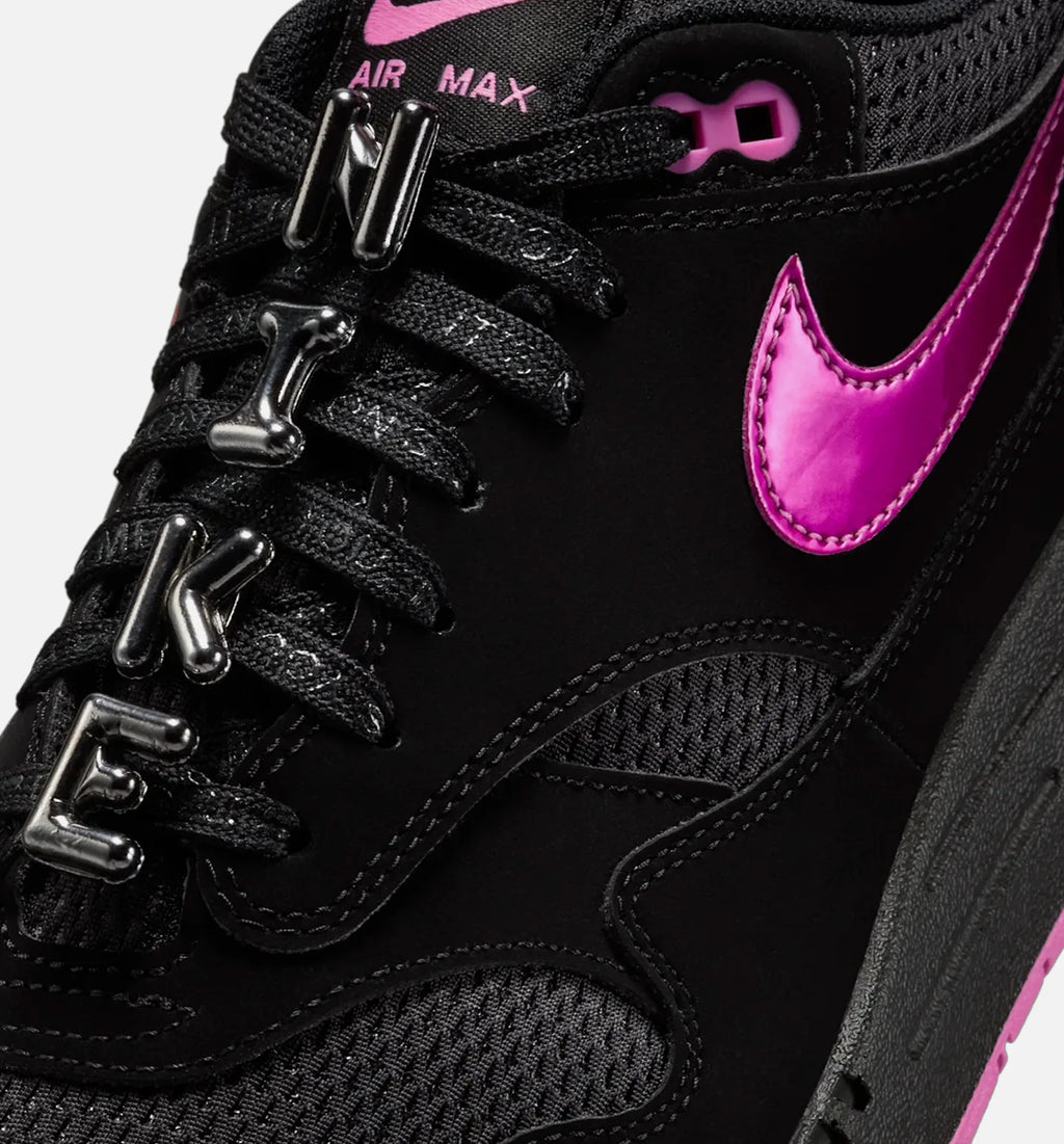 Air Max 1 Premium Mens Lifestyle Shoe Black Playful Pink Red