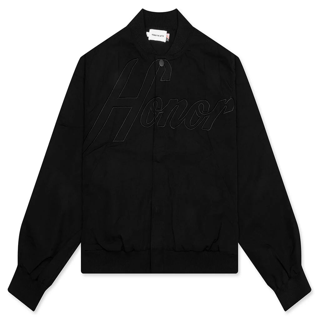 Nylon Bomber Jacket Black