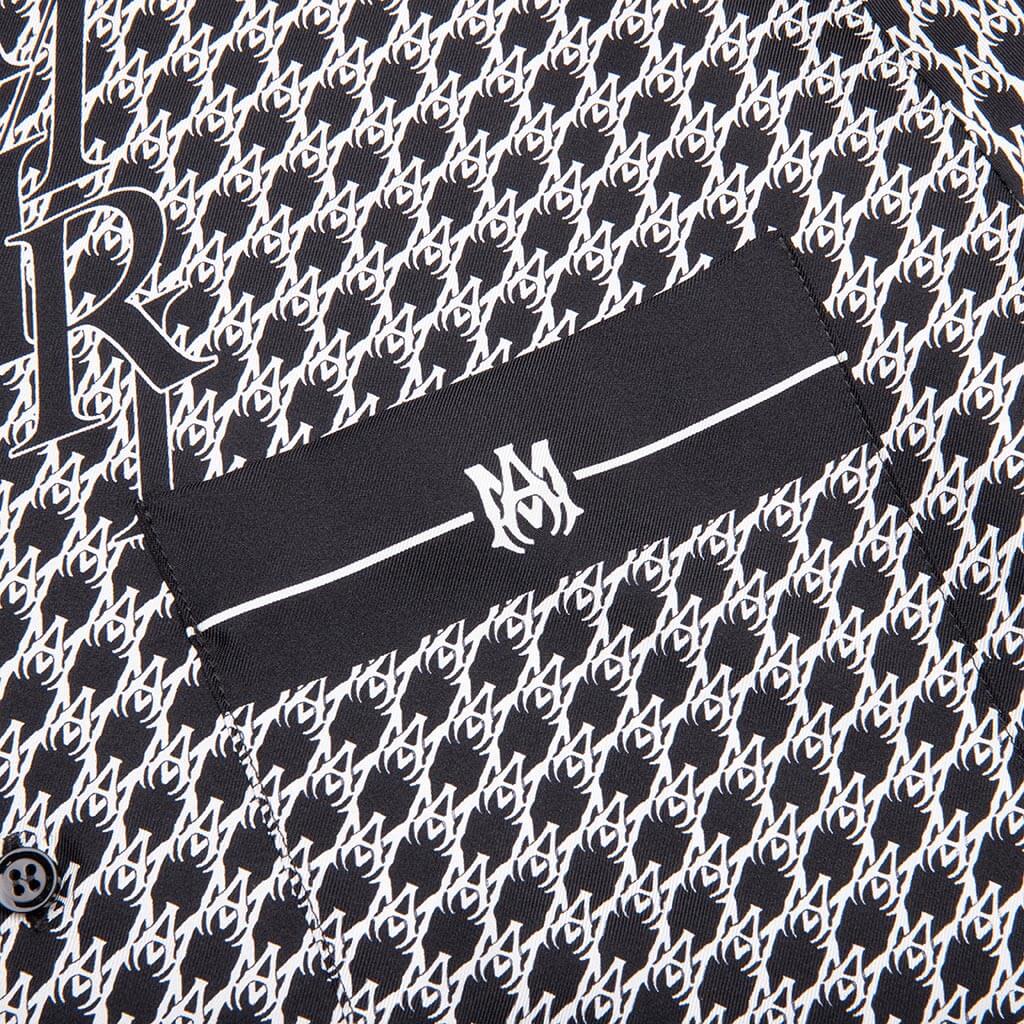 Houndstooth Bowling Shirt Black