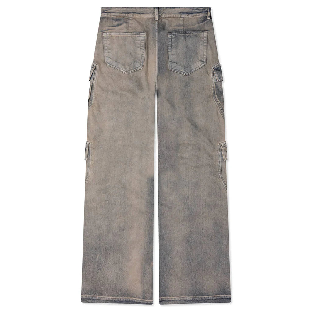 Double Cargo Denim Jeans Mineral Pearl