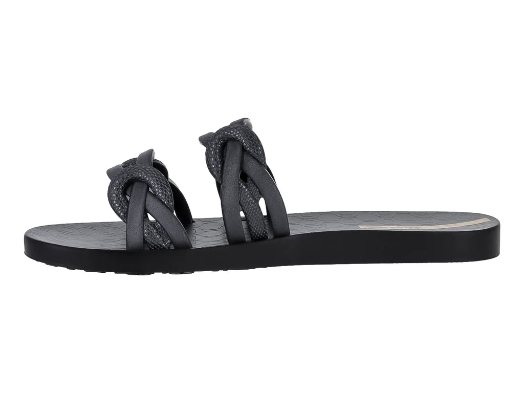 Sandalias Ipanema Negro Plata para Mujer