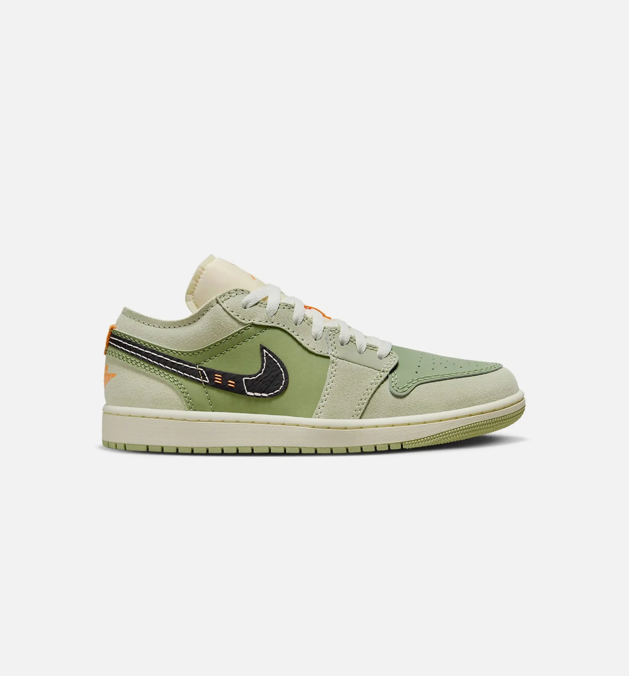Air Jordan 1 Low SE Craft Light Olive Mens Lifestyle Shoe Olive Celadon Bright Mandarin Black