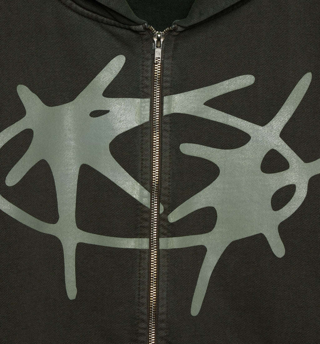 Studio Star Zip Up Mens Hoodie Black
