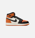 Air Jordan 1 Retro High OG Shattered Backboard Grade School Lifestyle Shoe Black Black Sail Starfish