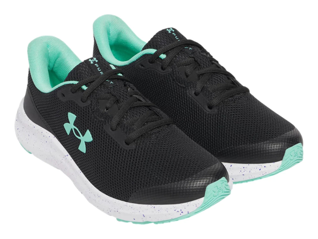 Tenis Under Armour Pursuit 4 Negro y Azul para Niña