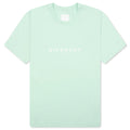 Slim Fit Reverse Print T Shirt Aqua Green