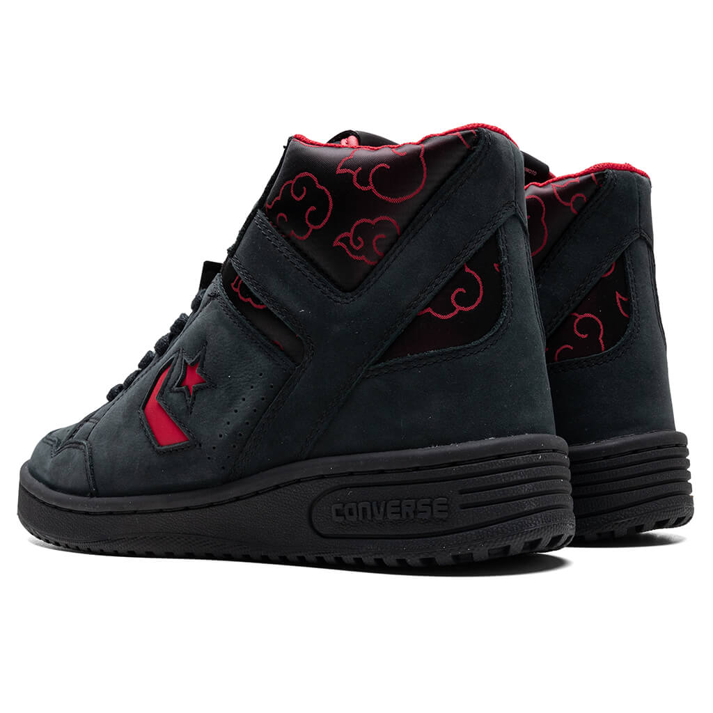 Converse x Naruto Itachi Weapon Mid Black Red Moonbathe