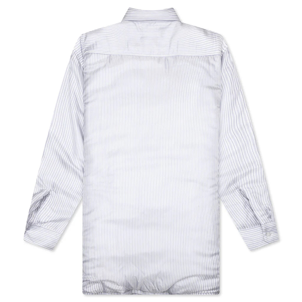 Padded Stripe L S Shirt Blue