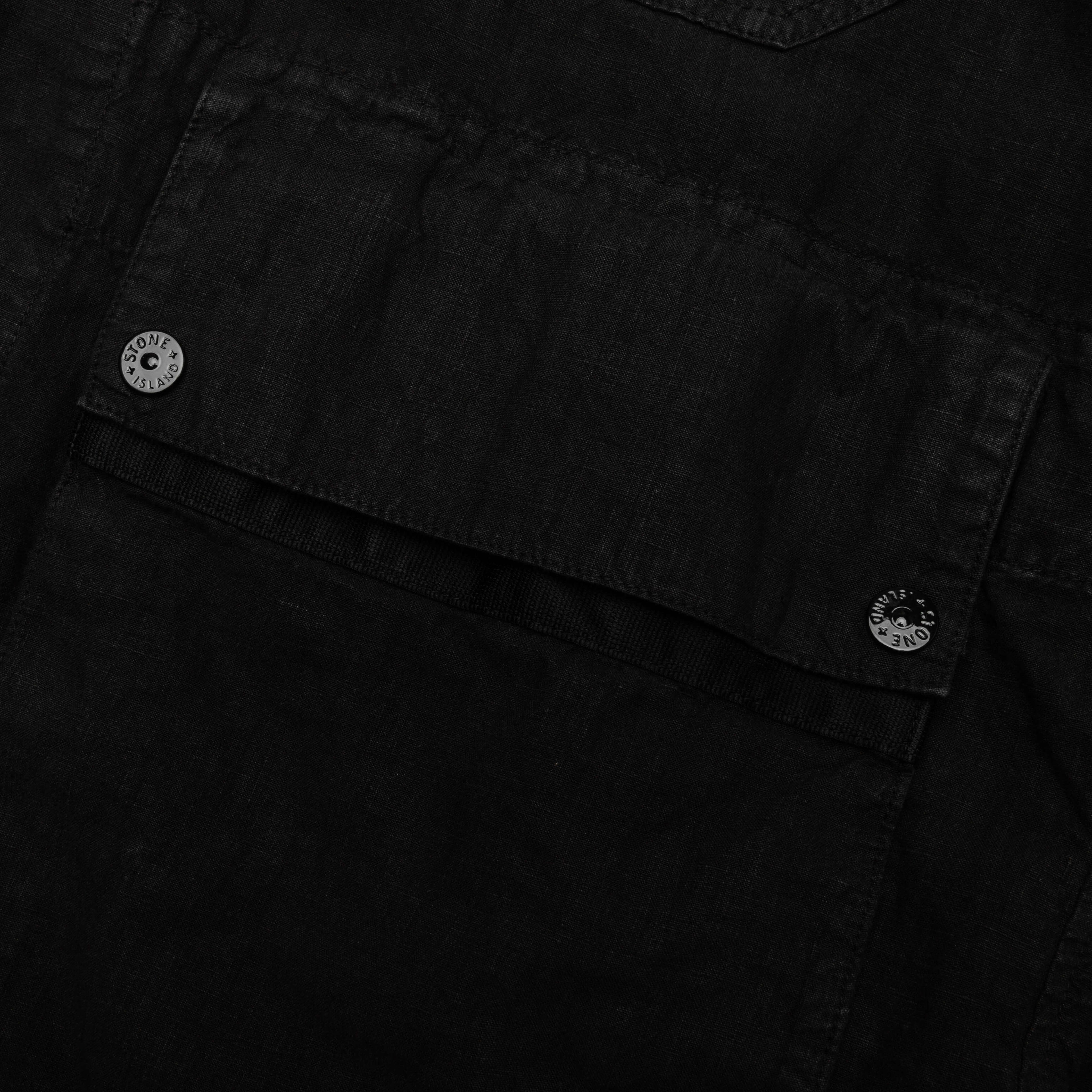 Lino Nylon Tela Field Jacket Black